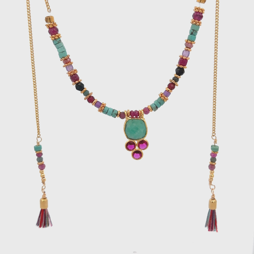 Collar Versatility con Amazonita