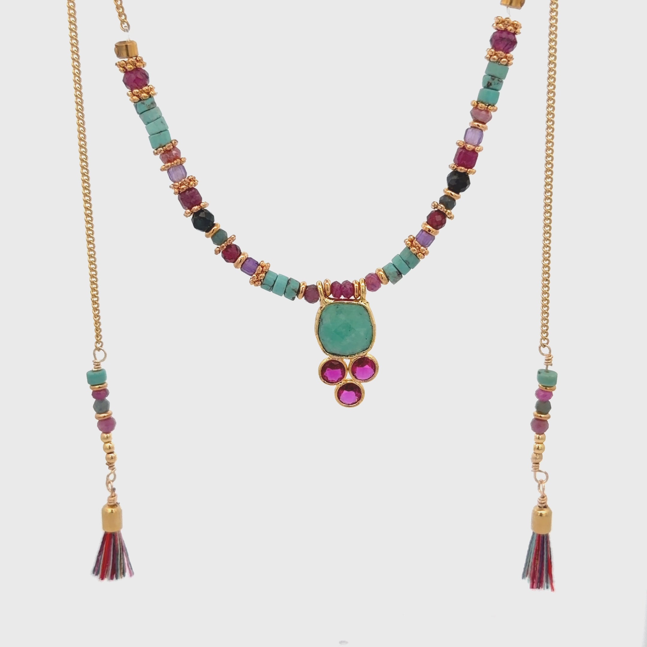 Collar Versatility con Amazonita