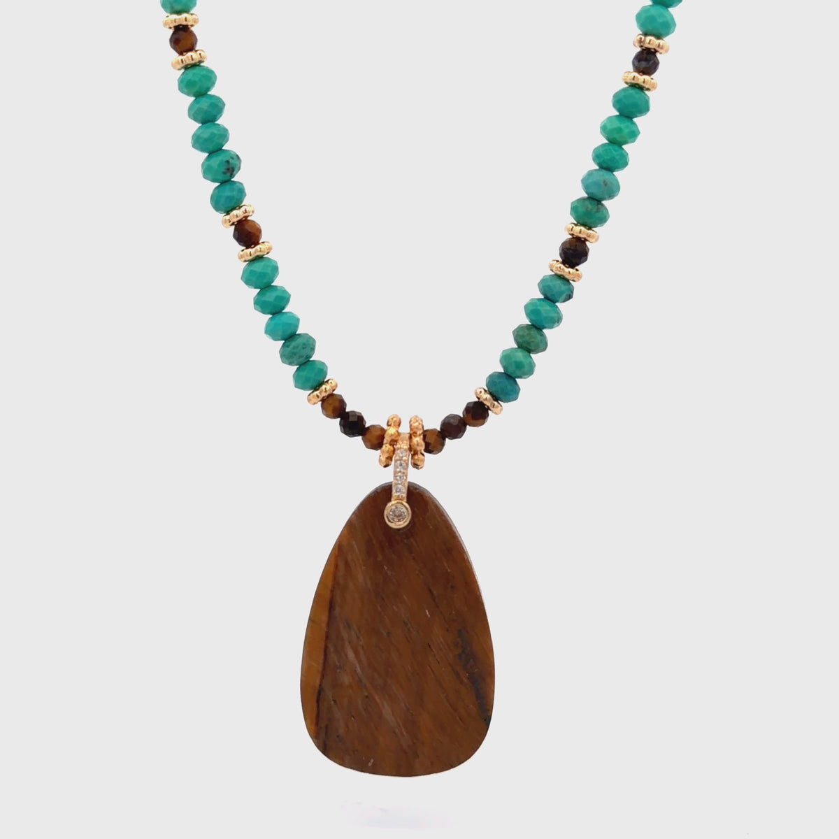 Collar Laja de ojo de tigre 🐅