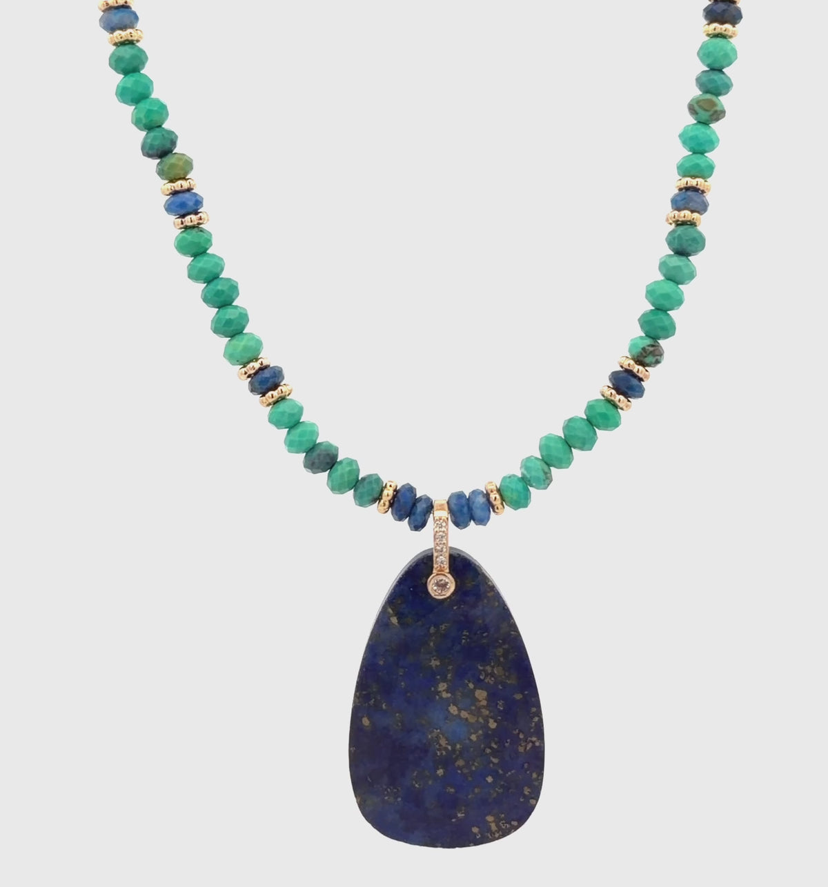 Collar Laja de ojo de lapislázuli