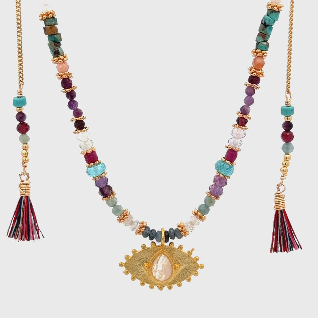 Collar Versatility con 🧿 de piedra Luna