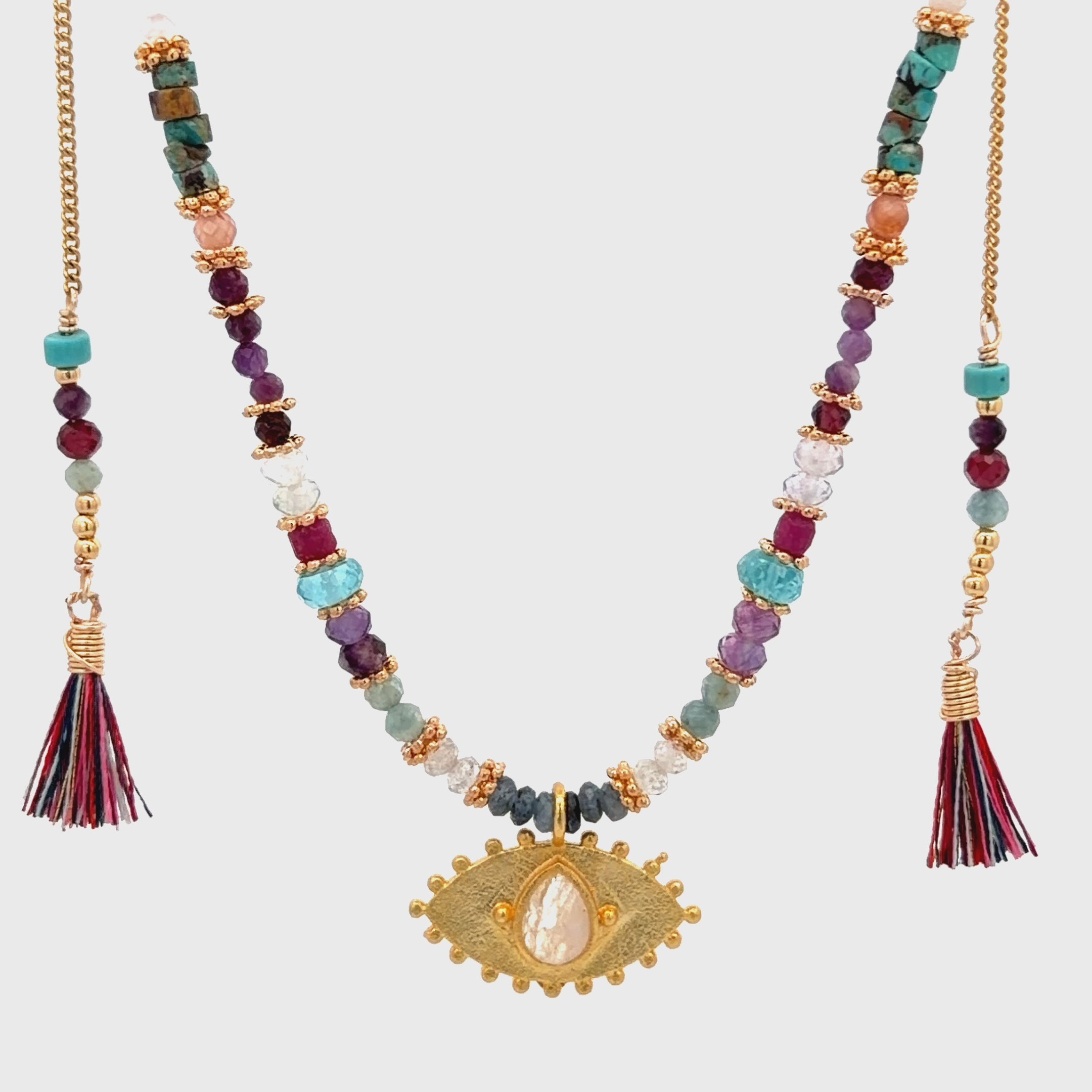 Collar Versatility con 🧿 de piedra Luna