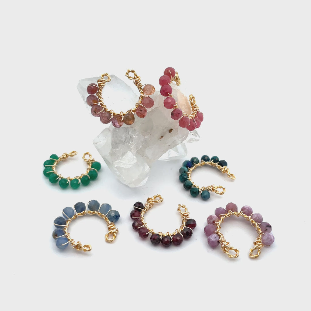 Ear cuff de piedras naturales