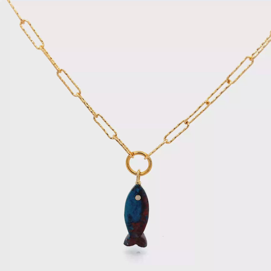 Collar Pez de Flourita o Apatita